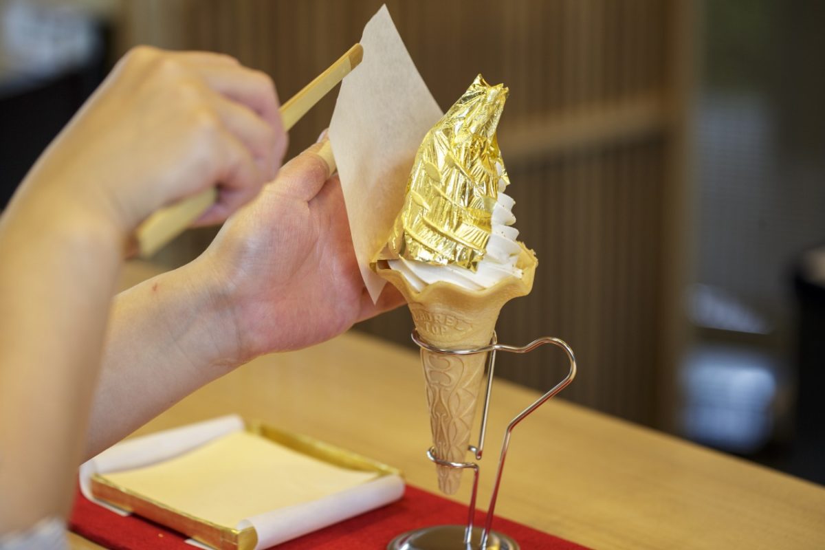 Gold icecream in Kanazawa